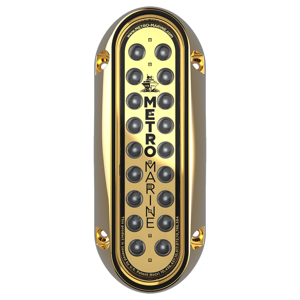 Metro Marine High-Output Elongated Vertical Mount Light w/Intelligent Monochromatic LED's - Green, 90? Beam