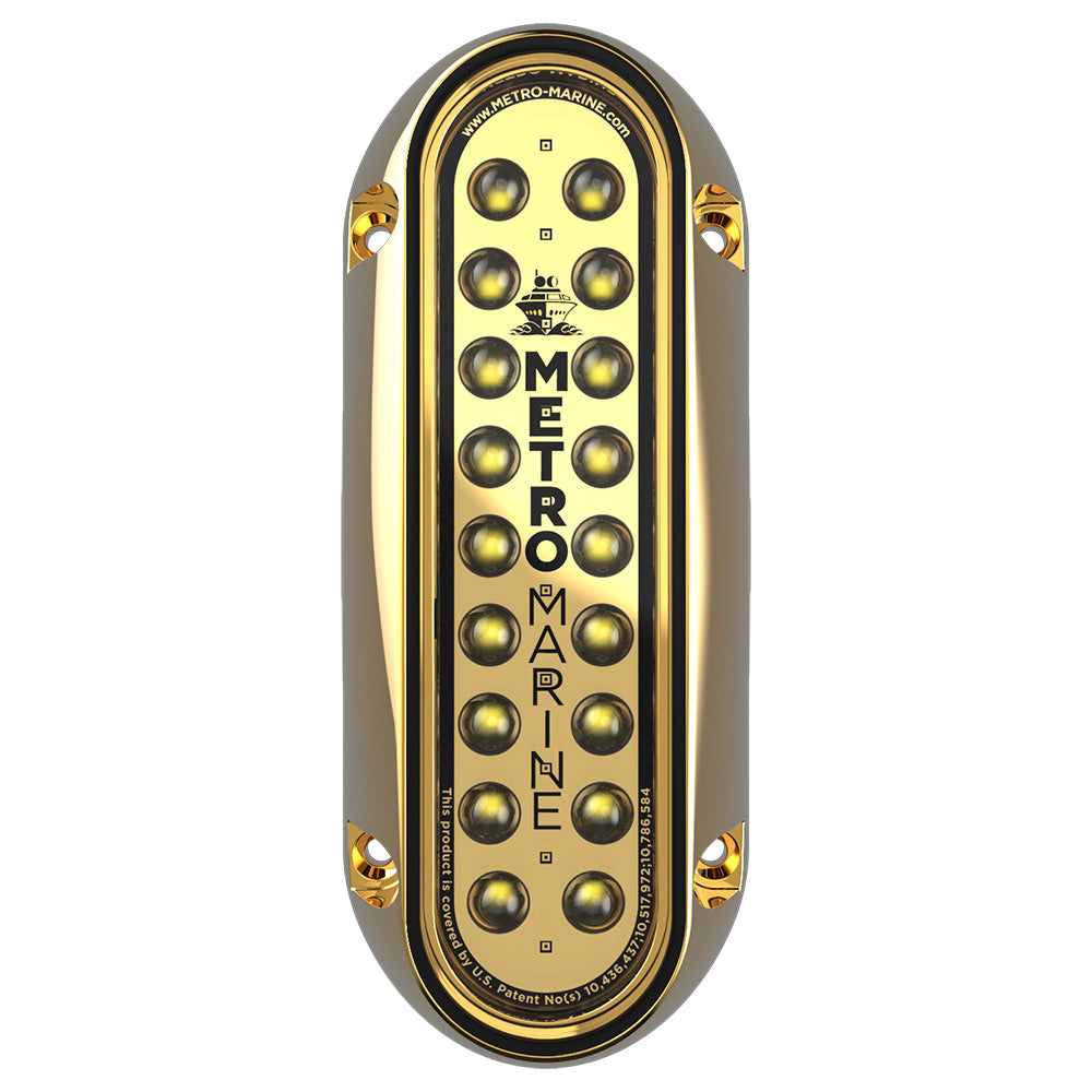 Metro Marine High-Output Elongated Vertical Mount Light w/Intelligent Monochromatic LED's - White, 45? Beam