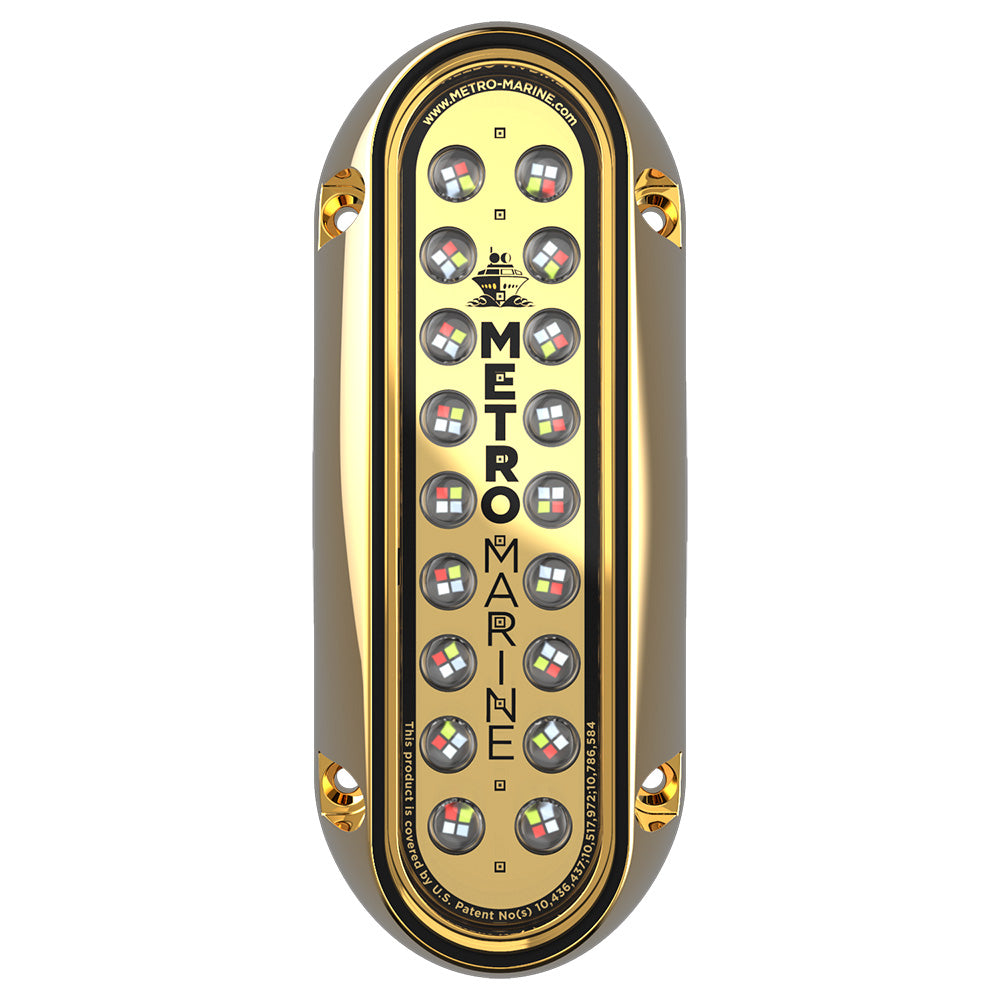 Metro Marine High-Output Elongated Vertical Mount Light w/Intelligent Full Spectrum LED's - RGBW, 90? Beam