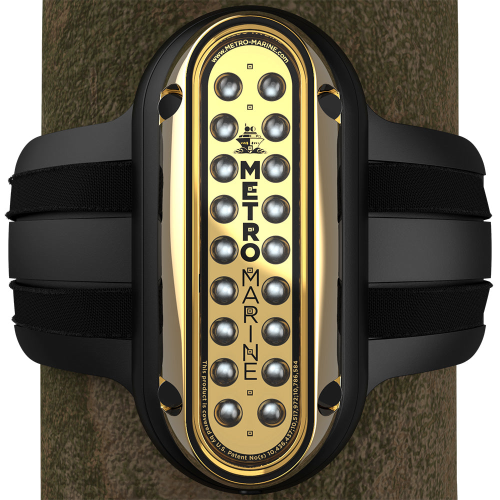 Metro Marine High-Output Vertical Piling Mount Light w/Intelligent Monochromatic LED's - Green, 90? Beam