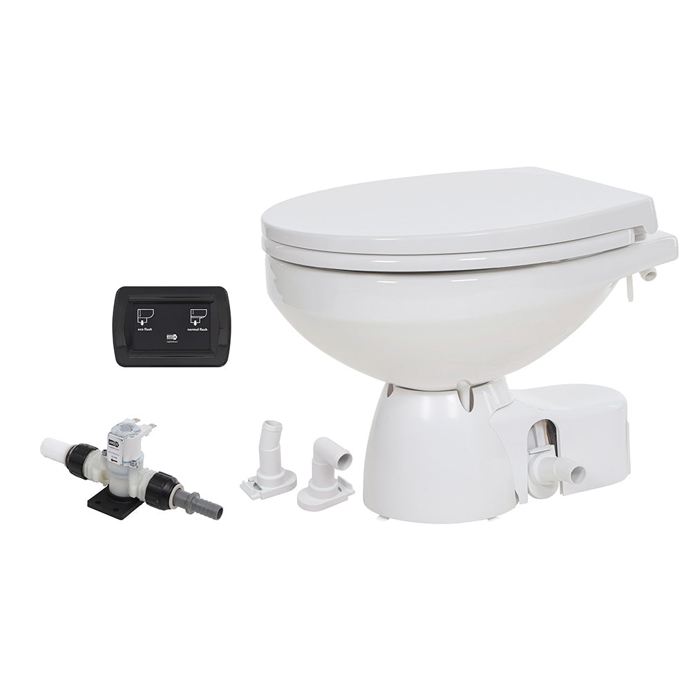 Jabsco Quiet Flush E2 Fresh Water Toilet Regular Bowl - 12V * Soft Close Lid