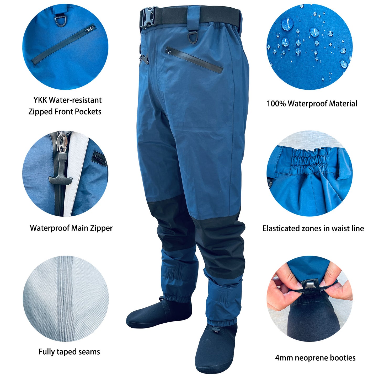 4-Layer Waist Wader Wading Pants