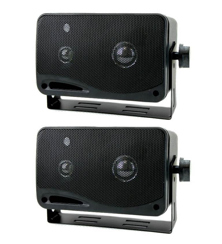 4) New PYRAMID 2022SX 3.25" 200w 3-Way Car Audio Mini Box Speakers System Inside