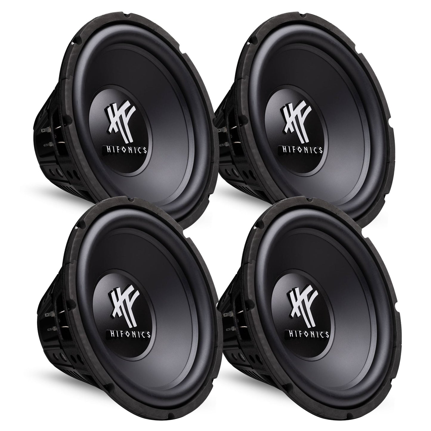 4) HIFONICS HFX12D4 12" 2400W Car Audio DVC Subwoofers Power Bass Subwoofers