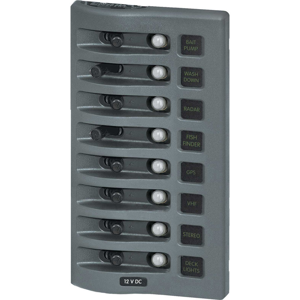 Blue Sea Weather Deck Panel 12v 8 Circuit Breaker Panel