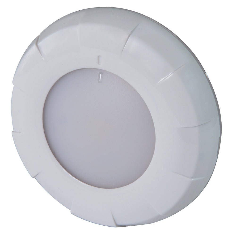 Lumitec Aurora Dome Light White/Blue LED Light White Finish 12/24v