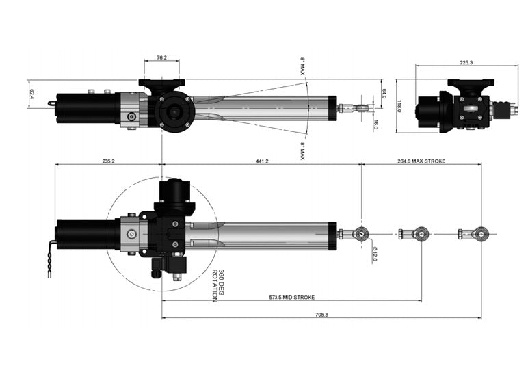 B&G Hydraulic Ram T2 24V Drive Unit
