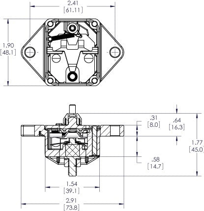 Blue Sea 285-Series 120 Amp Circuit Breaker Panel Mount