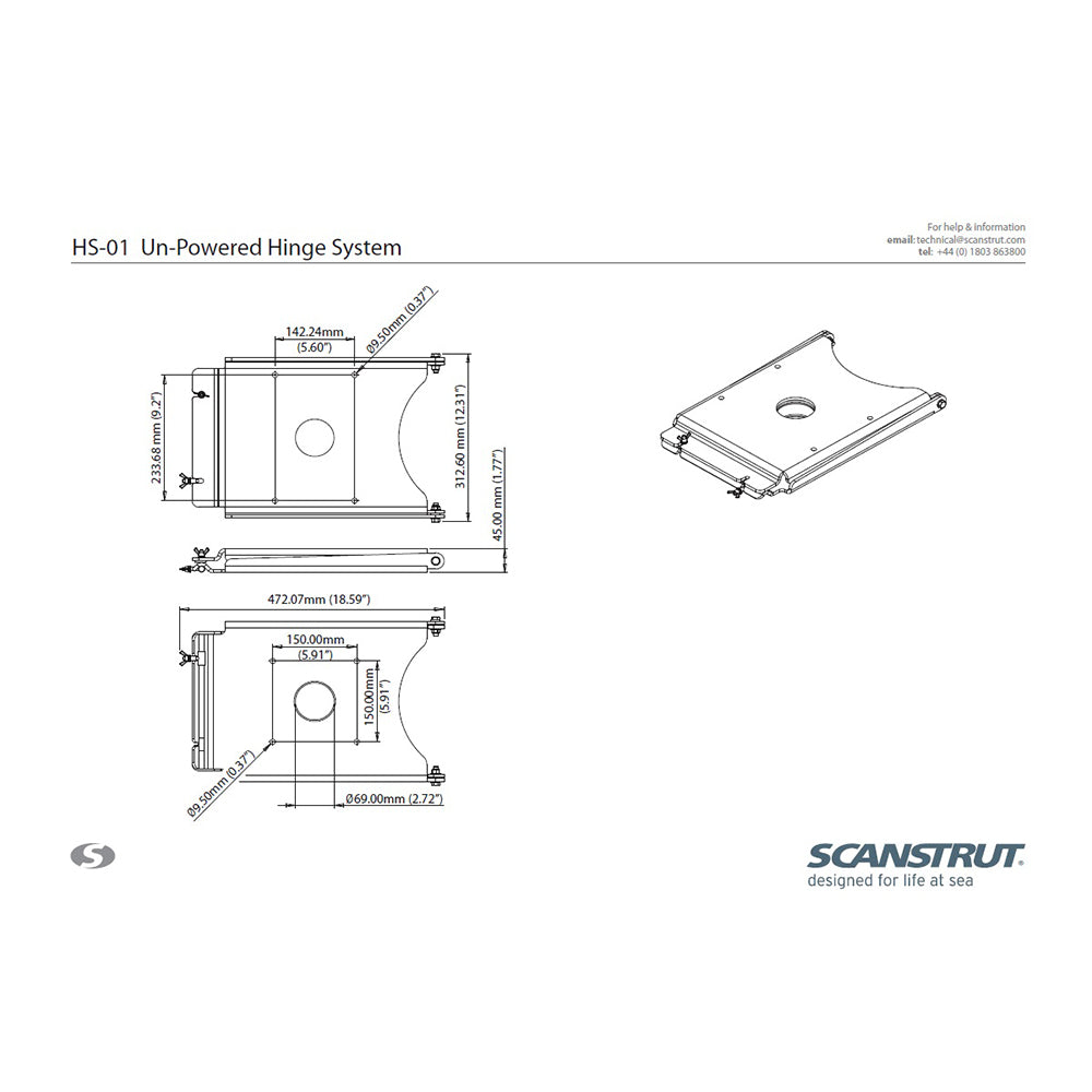 Scanstrut Un-Powered Hinge System f/PowerTower?