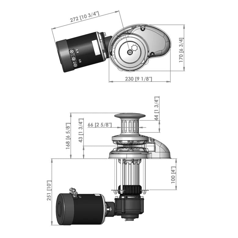 Maxwell RC10-10 Vertical 12v Windlass with Capstan for 3/8" Chain & 5/8" Line