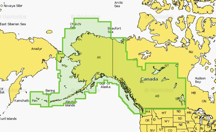 Navionics Platinum+ NPUS013R Canada, West and Alaska microSD