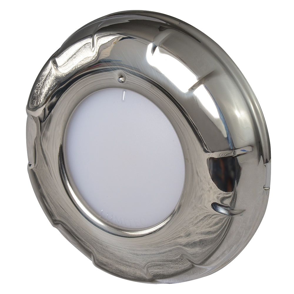 Lumitec Aurora Dome Light White LED Stainless Finish 12v