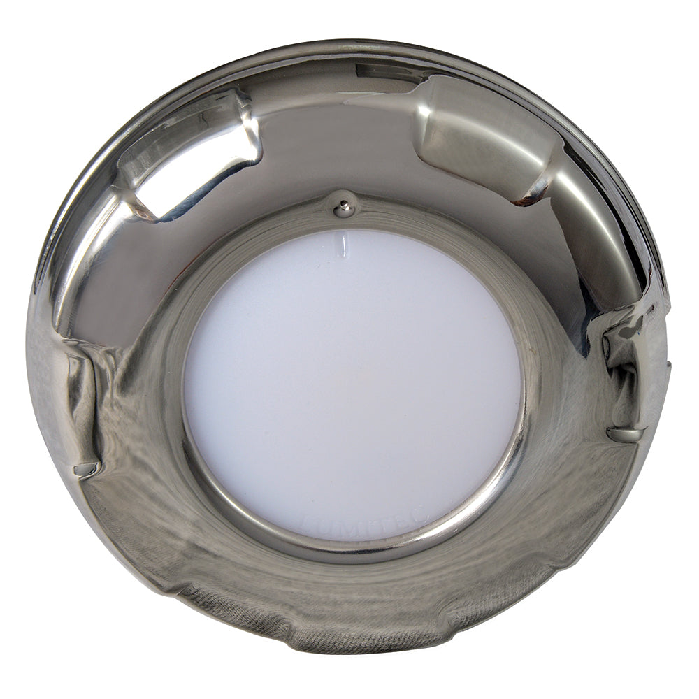 Lumitec Aurora Dome Light White LED Stainless Finish 12v
