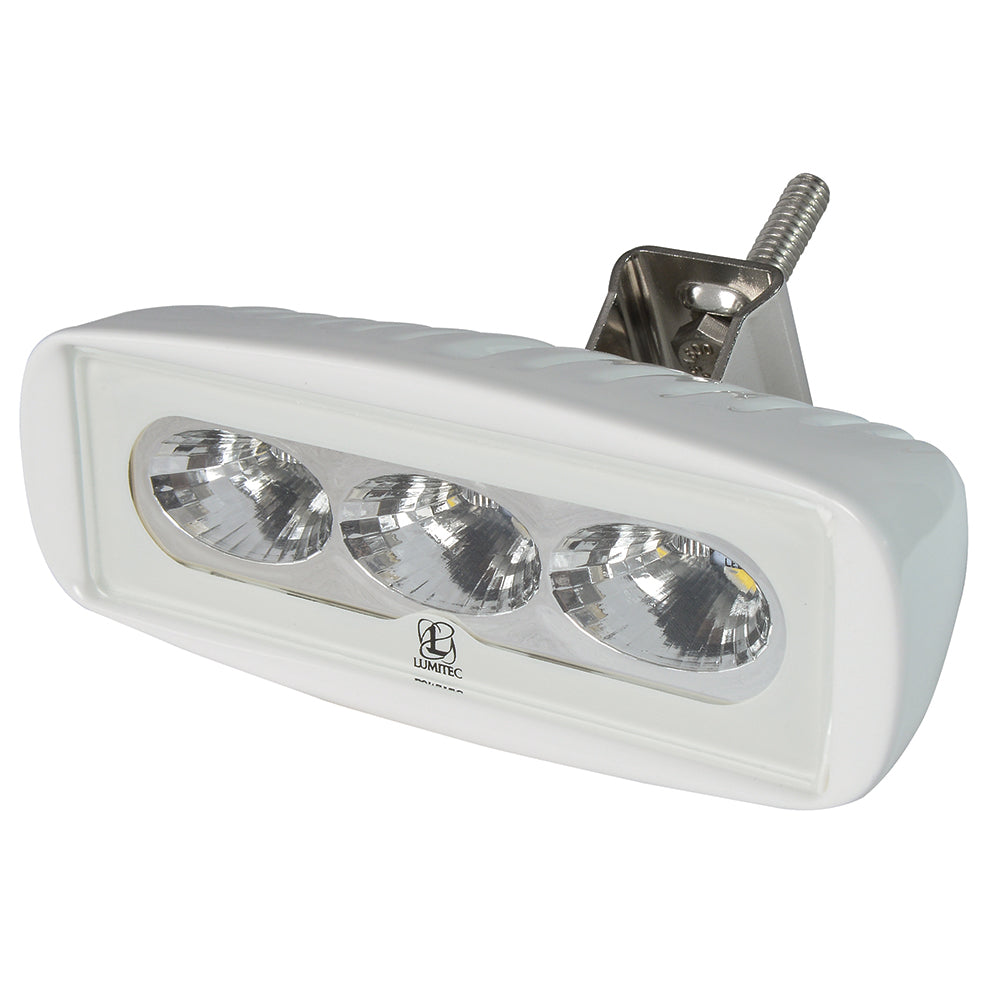 Lumitec CapreraLT Floodlight White LED Bracket Mount White Finish 12/24v