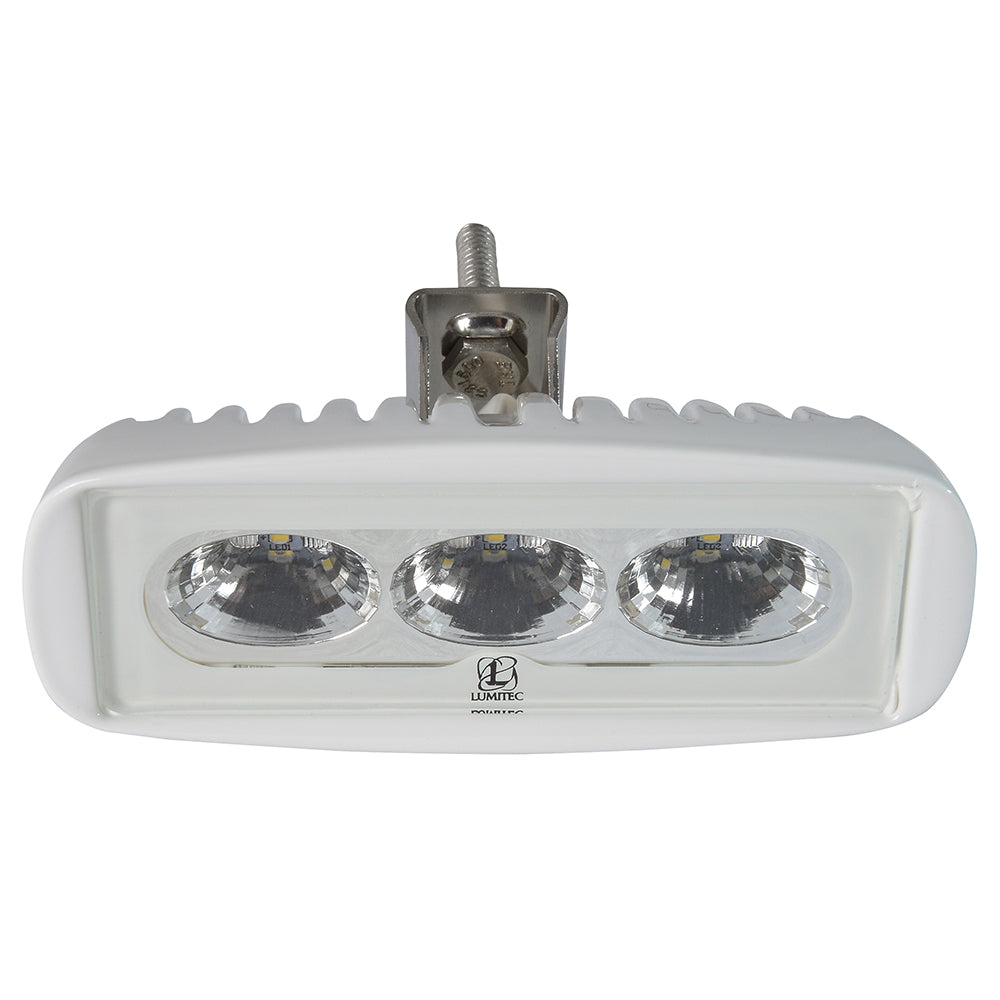 Lumitec CapreraLT Floodlight White LED Bracket Mount White Finish 12/24v