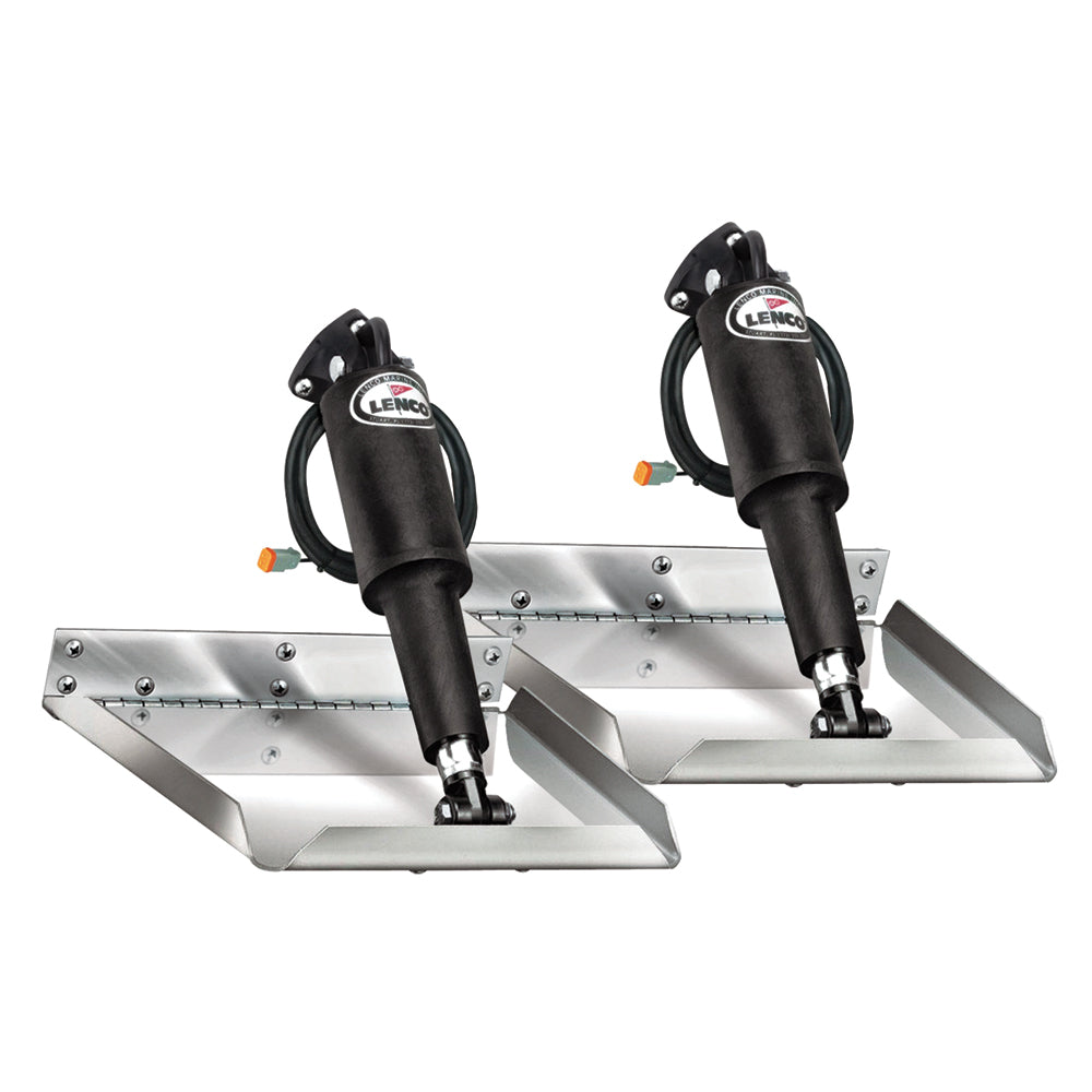 Lenco 12"x12" Edge Mount Trim Tab Kit 12v Electro Polished