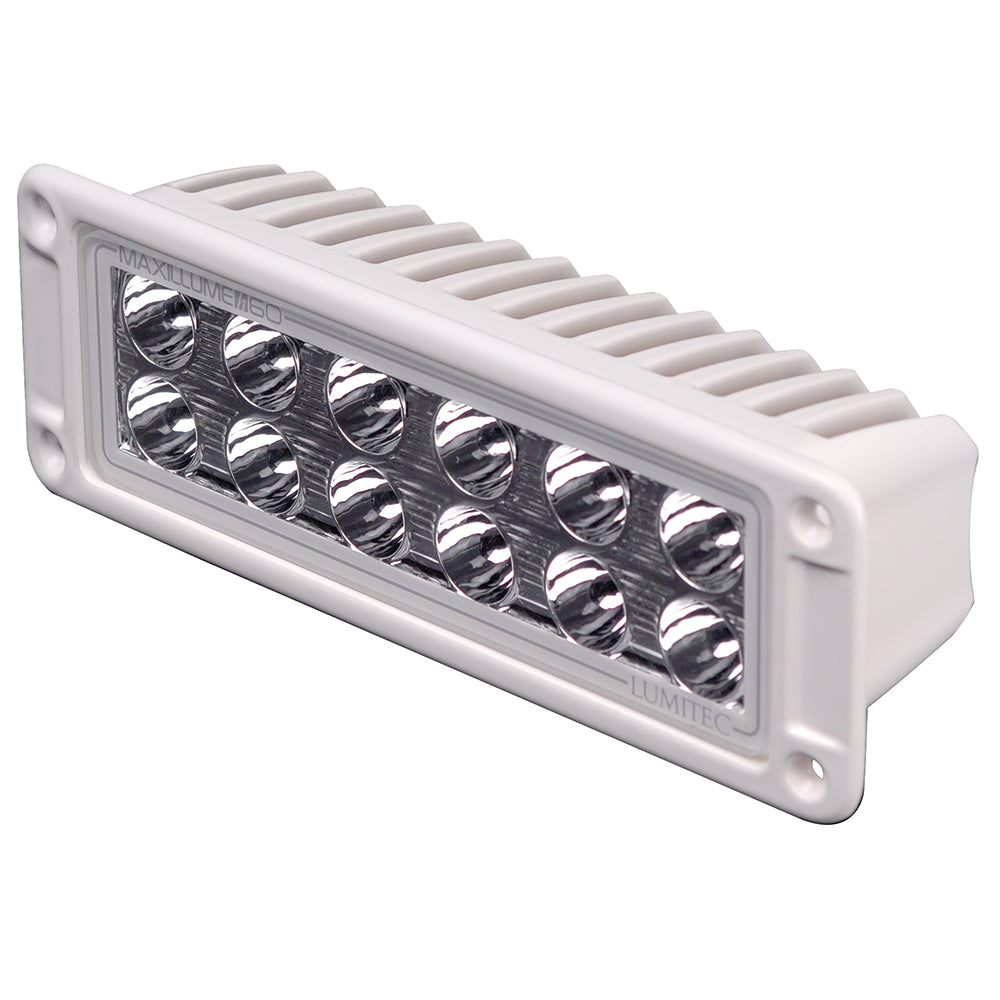 Lumitec Maxillume H60 Flood White LED Flush Mount White Finish 12/24v