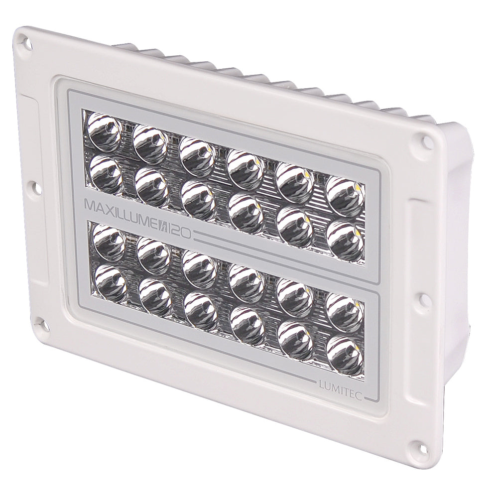 Lumitec Maxillume H120 Flood White LED Flush mount White Housing 12/24v