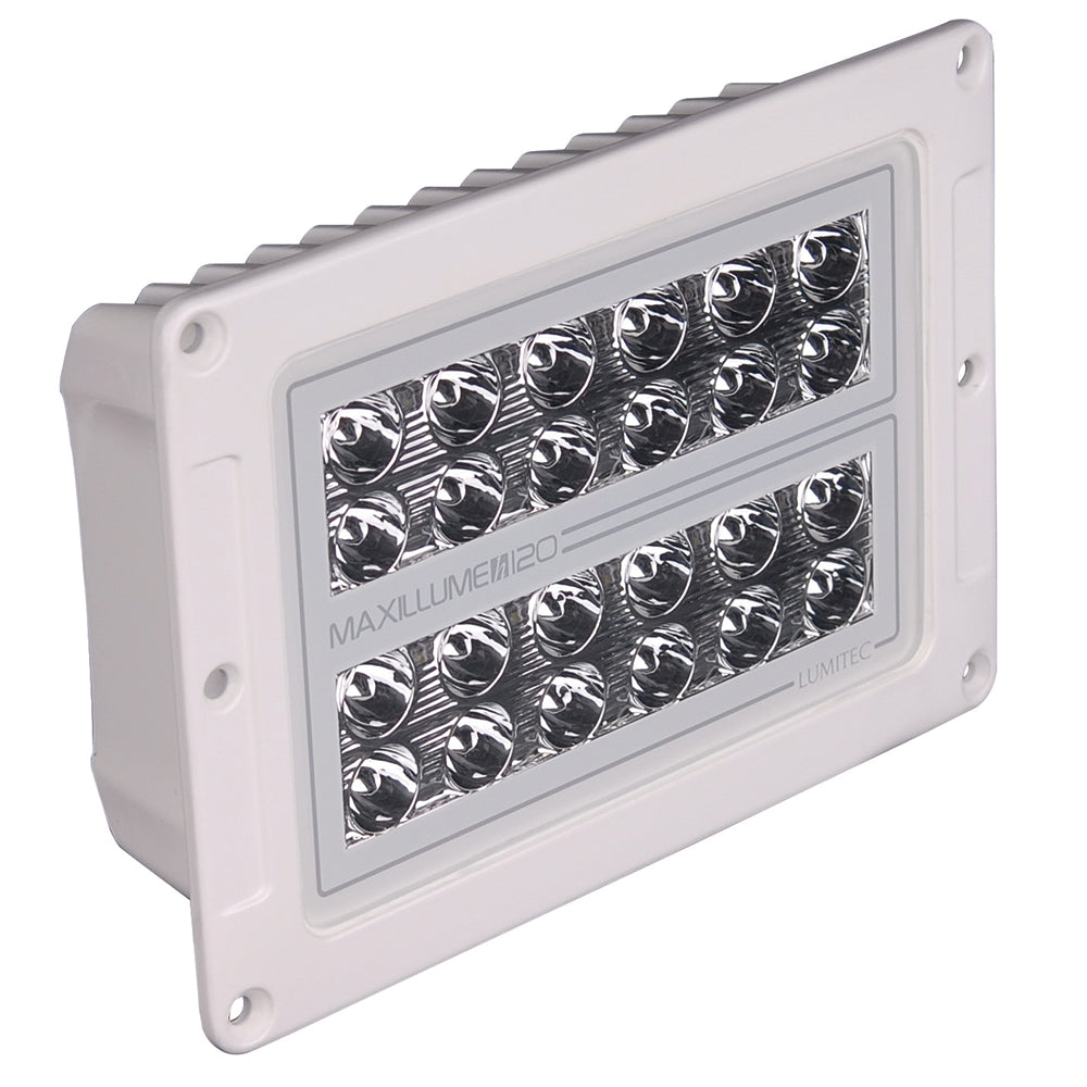 Lumitec Maxillume H120 Flood White LED Flush mount White Housing 12/24v