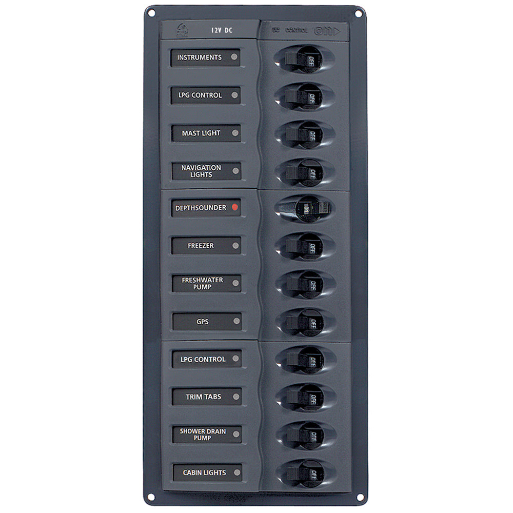 BEP 902NMV 12 Way DC Circuit Breaker Panel Vertical