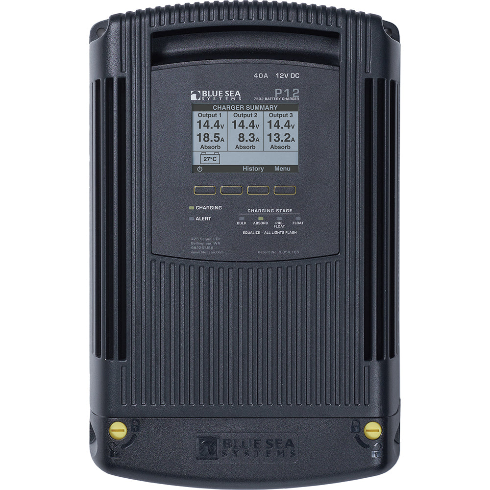 Blue Sea P12 Battery Charger 12v Output 120/230V Input 40Amp 3 Bank