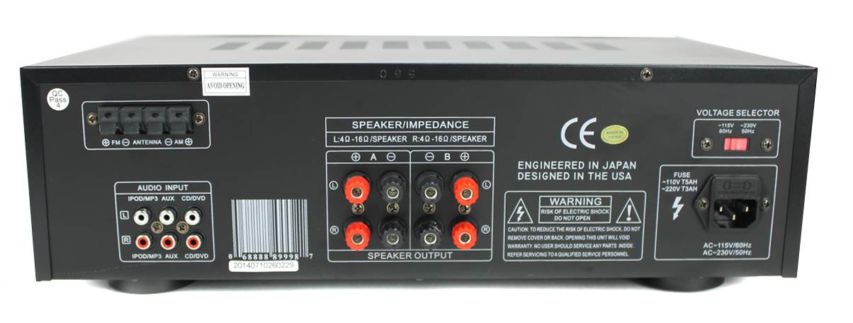 4 Pyle 5.25" Outdoor Speakers and PT260A 200W Stereo Home Theater Receiver