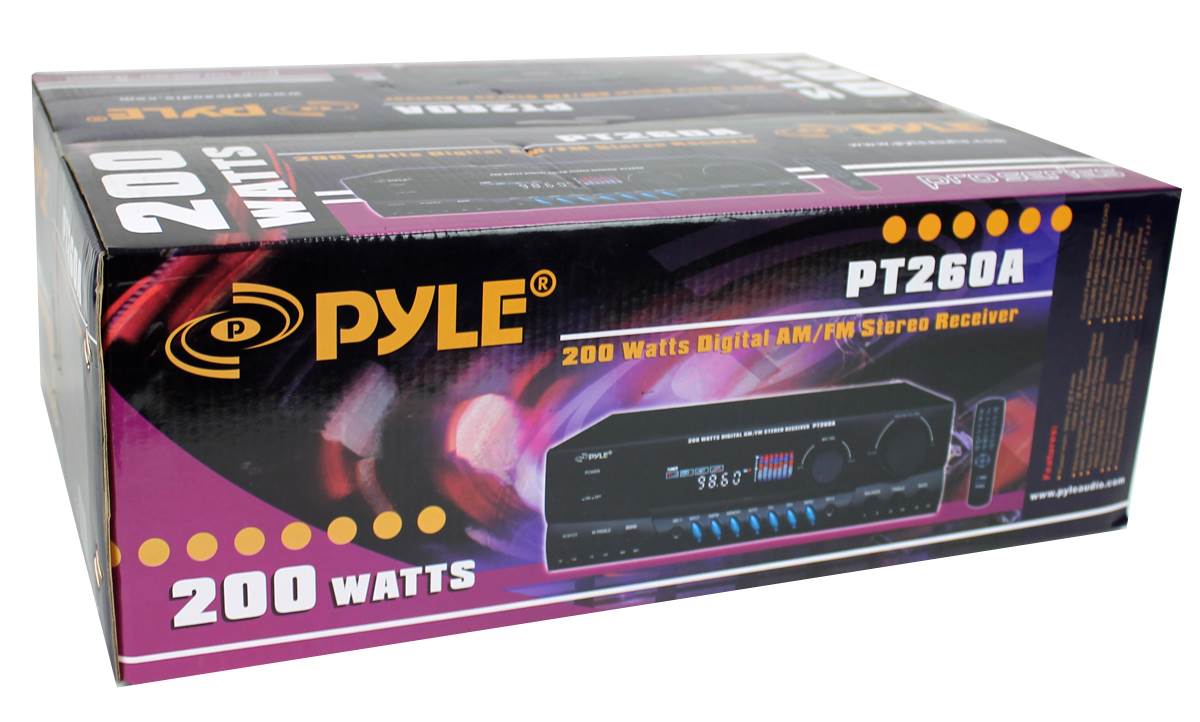 4 Pyle 5.25" Outdoor Speakers and PT260A 200W Stereo Home Theater Receiver