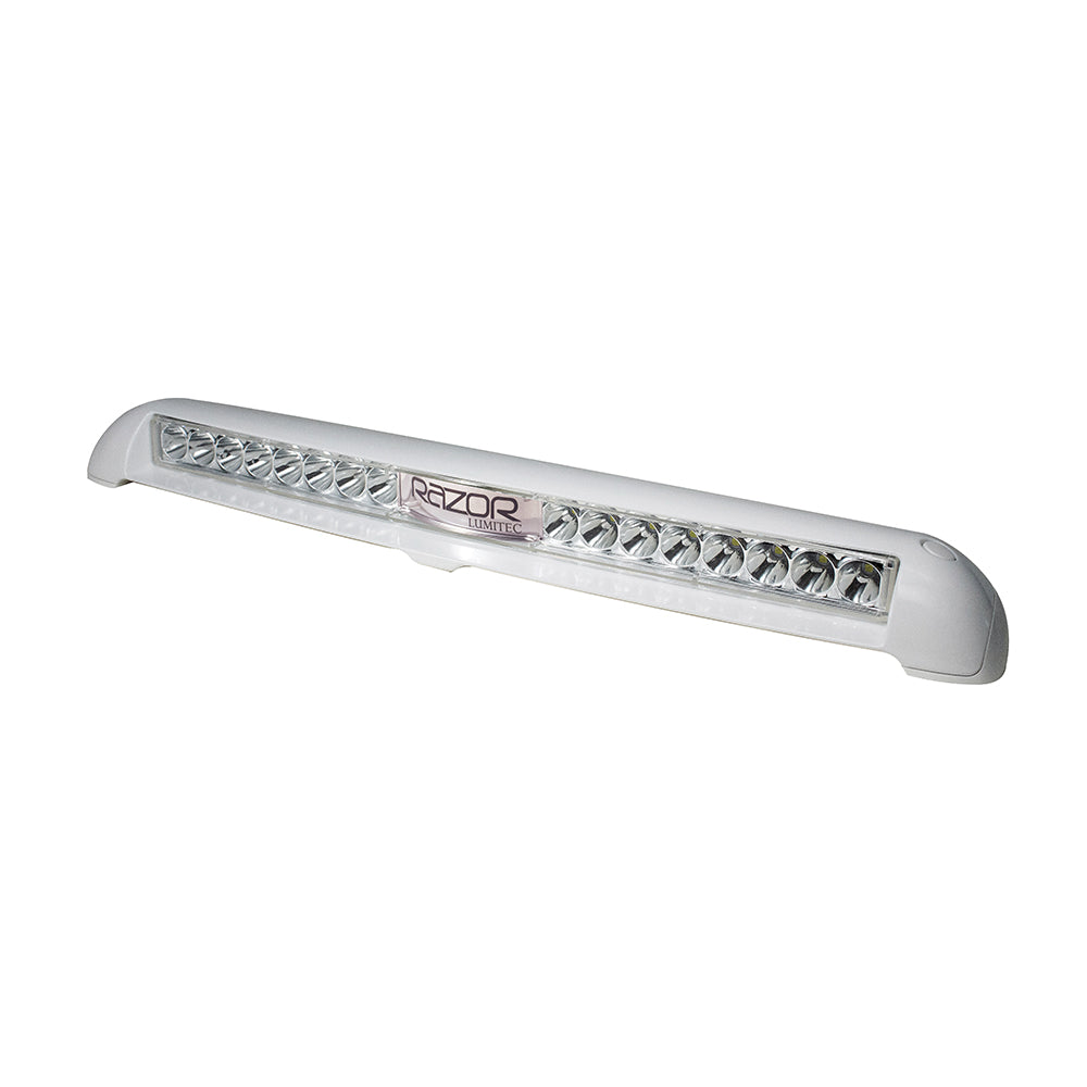 Lumitec Razor Spot Light Bar Flush Mount White LED White Housing 12/24v
