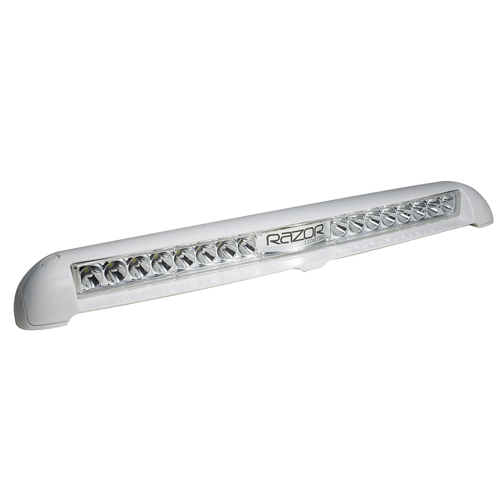 Lumitec Razor Spot Light Bar Flush Mount White LED White Housing 12/24v
