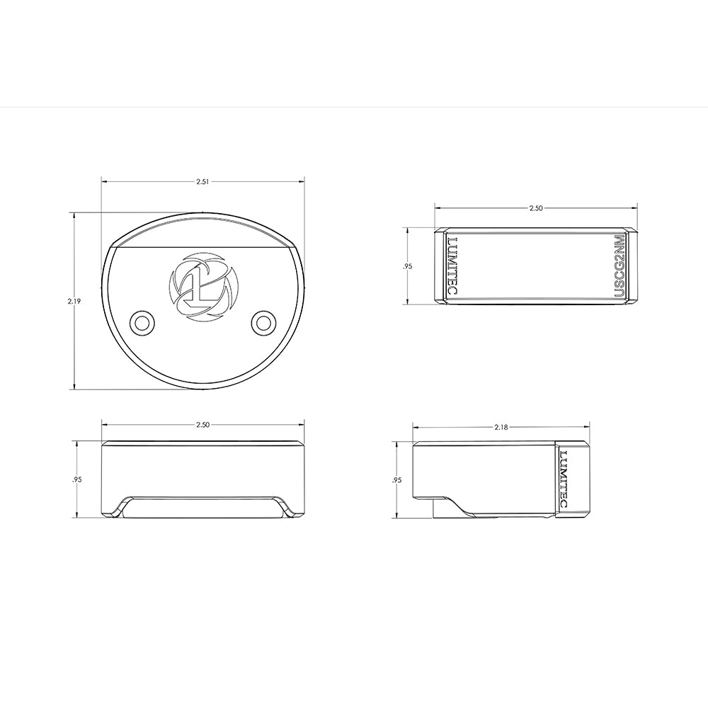 Lumitec Contour Navigation Surface Mount Starboard Green White Finish 12/24v