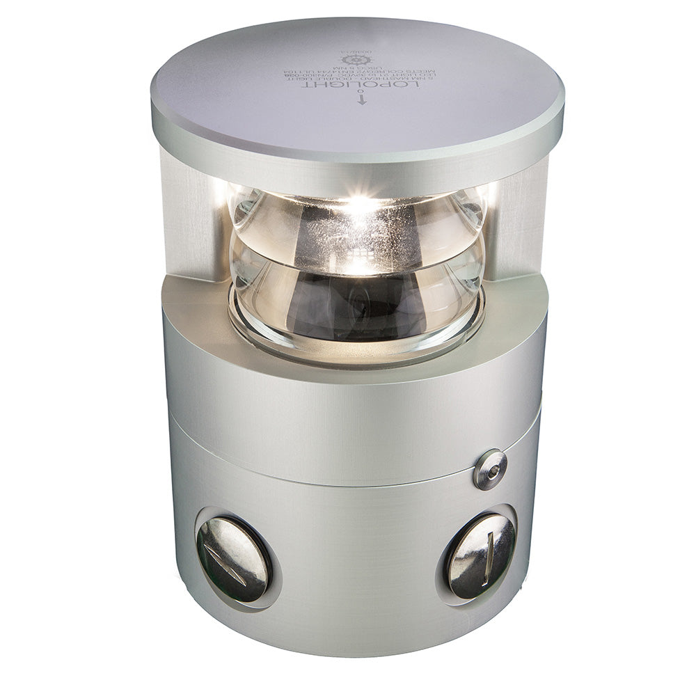Lopolight 225? Double Masthead Light - 6NM - Silver Housing