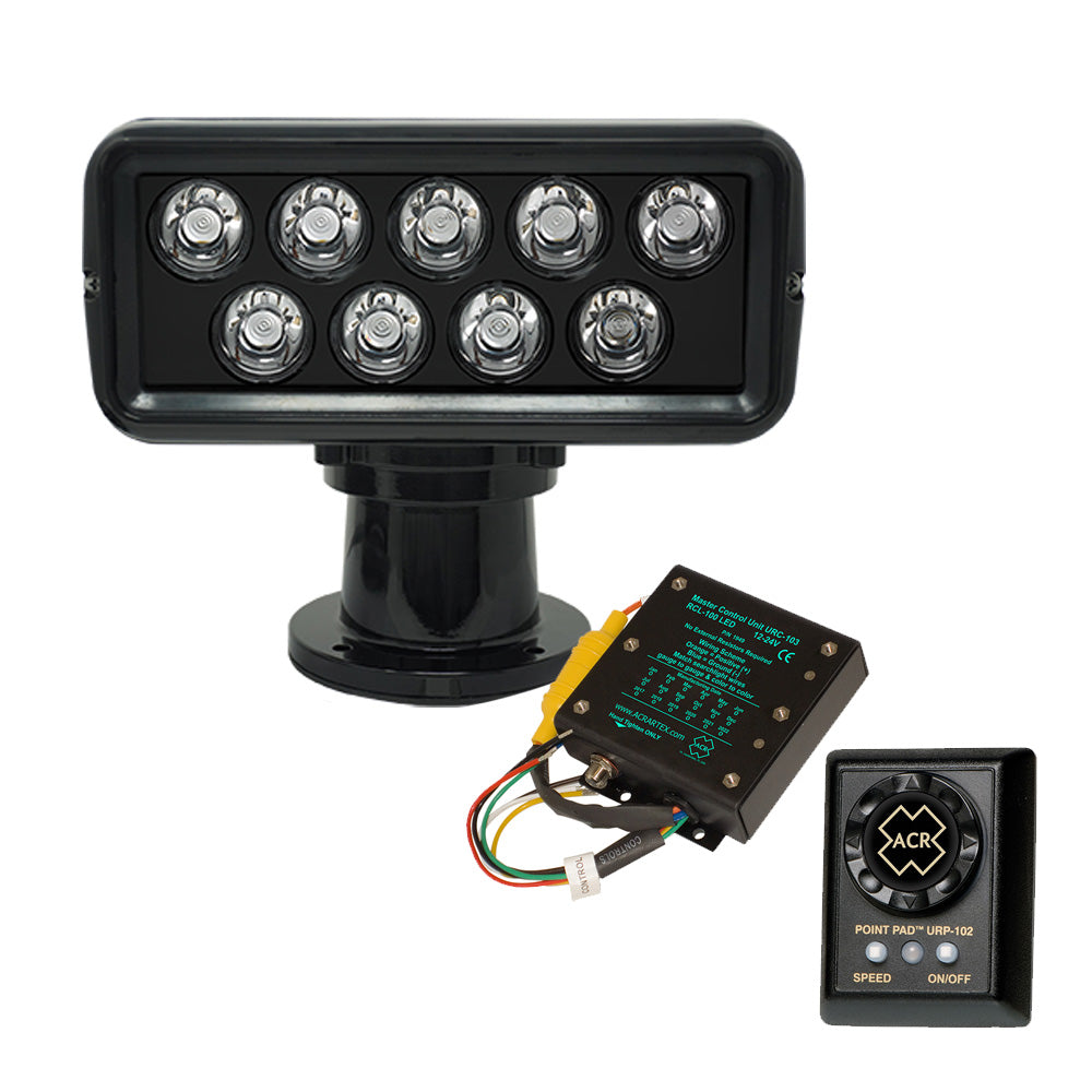 ACR RCL100 LED Searchlight With Point Pad 12/24V Black Housing