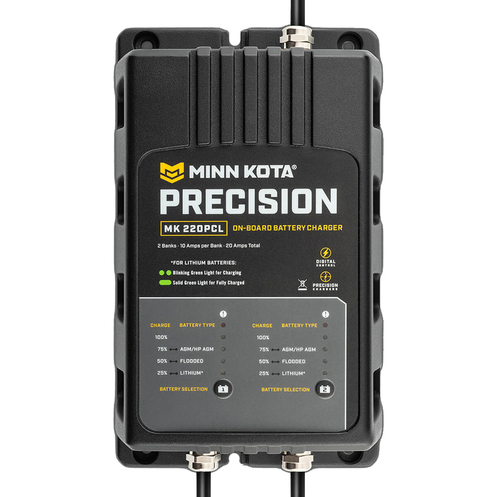 Minn Kota MK220PCL Precision Charger 2 Bank 10 Amps