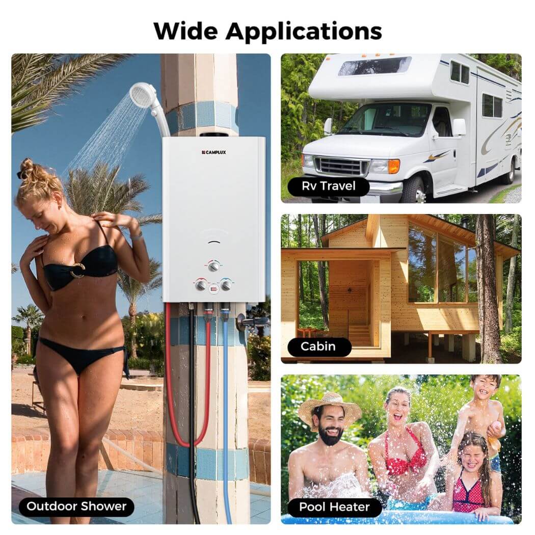 Camplux BW422 Camping Water Heater Propane