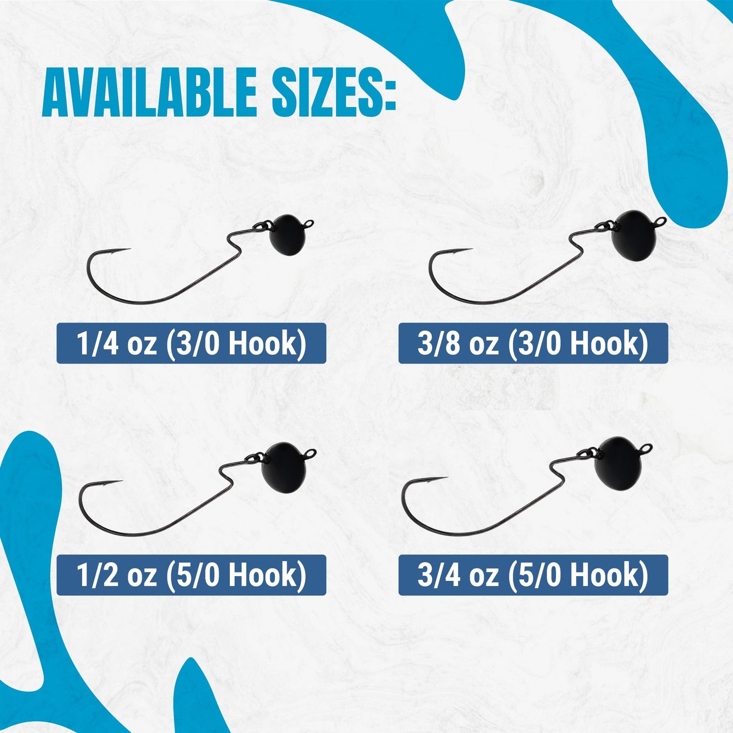 Reaction Tackle Lead Swing Football Jigs- 5-PACK - New