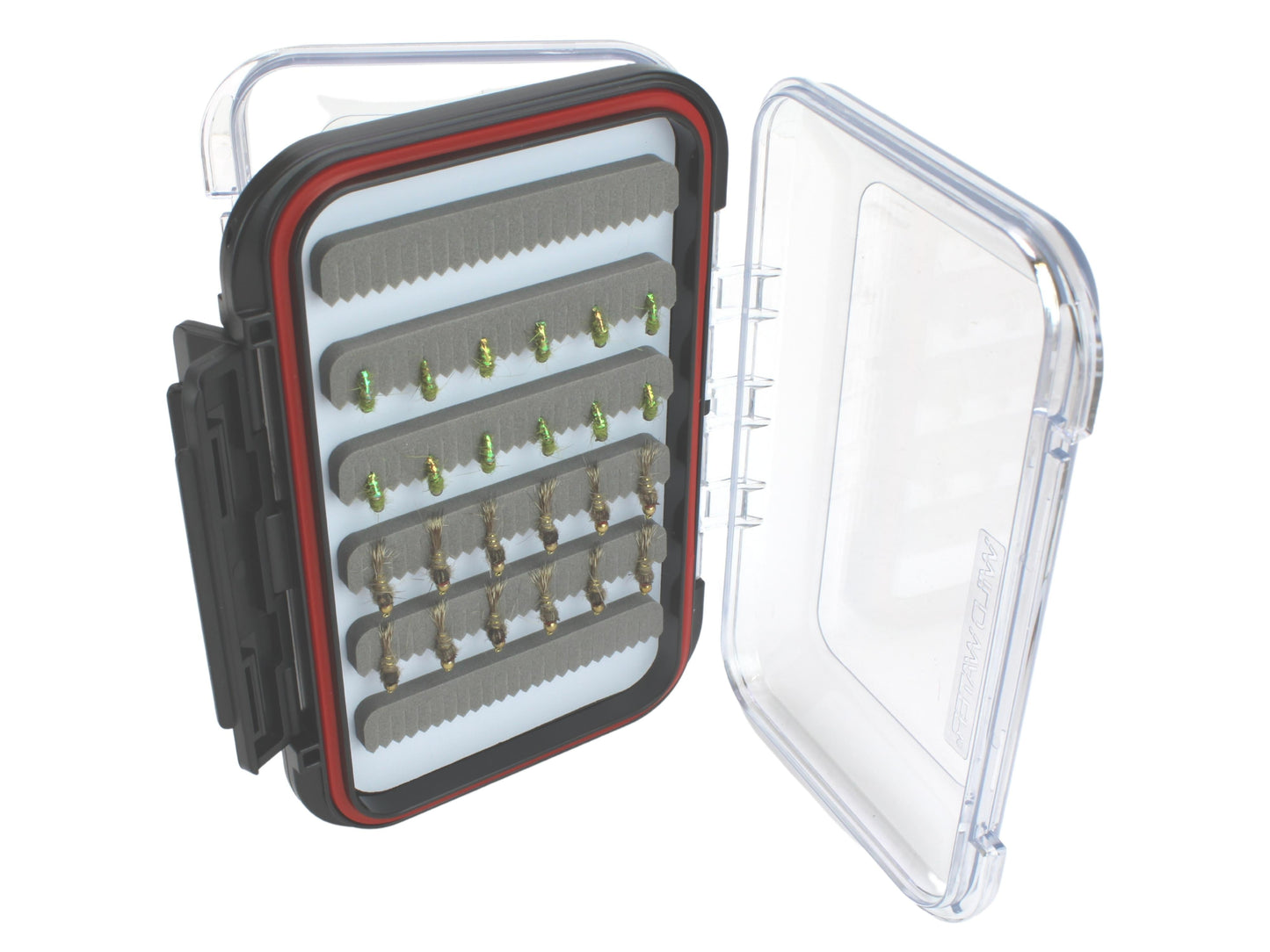 Nymph Fly Assortment, 48 Flies | 2 Sided Fly Box | Wild Water Fly Fishing