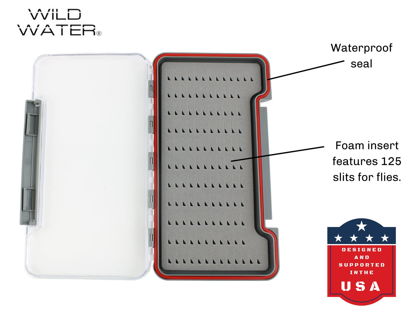 Nymph Fly Assortment, 72 Flies | Low Profile Fly Box | Wild Water Fly Fishing