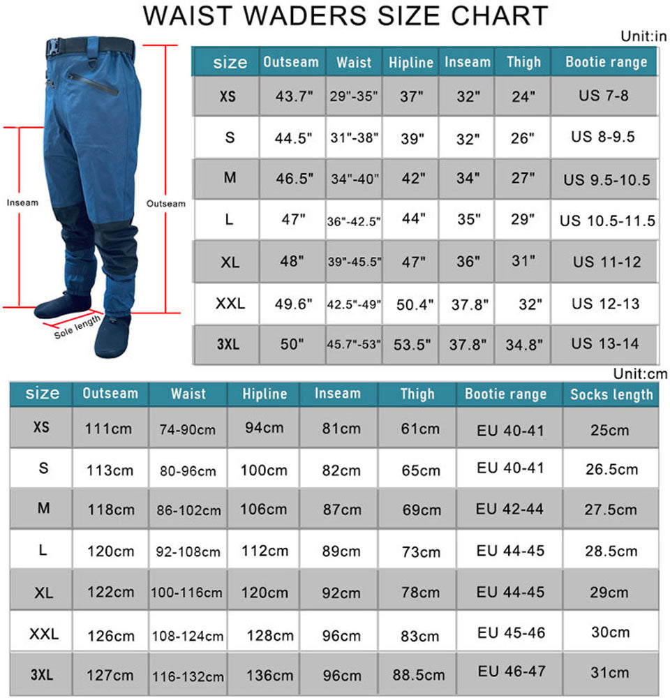 4-Layer Waist Wader Wading Pants