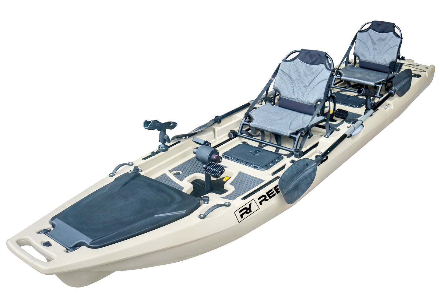 13.8ft Rocket Propeller Drive Tandem & Solo Modular Fishing Kayak | Propeller Drive | 550lbs Capacity | 3 Piece