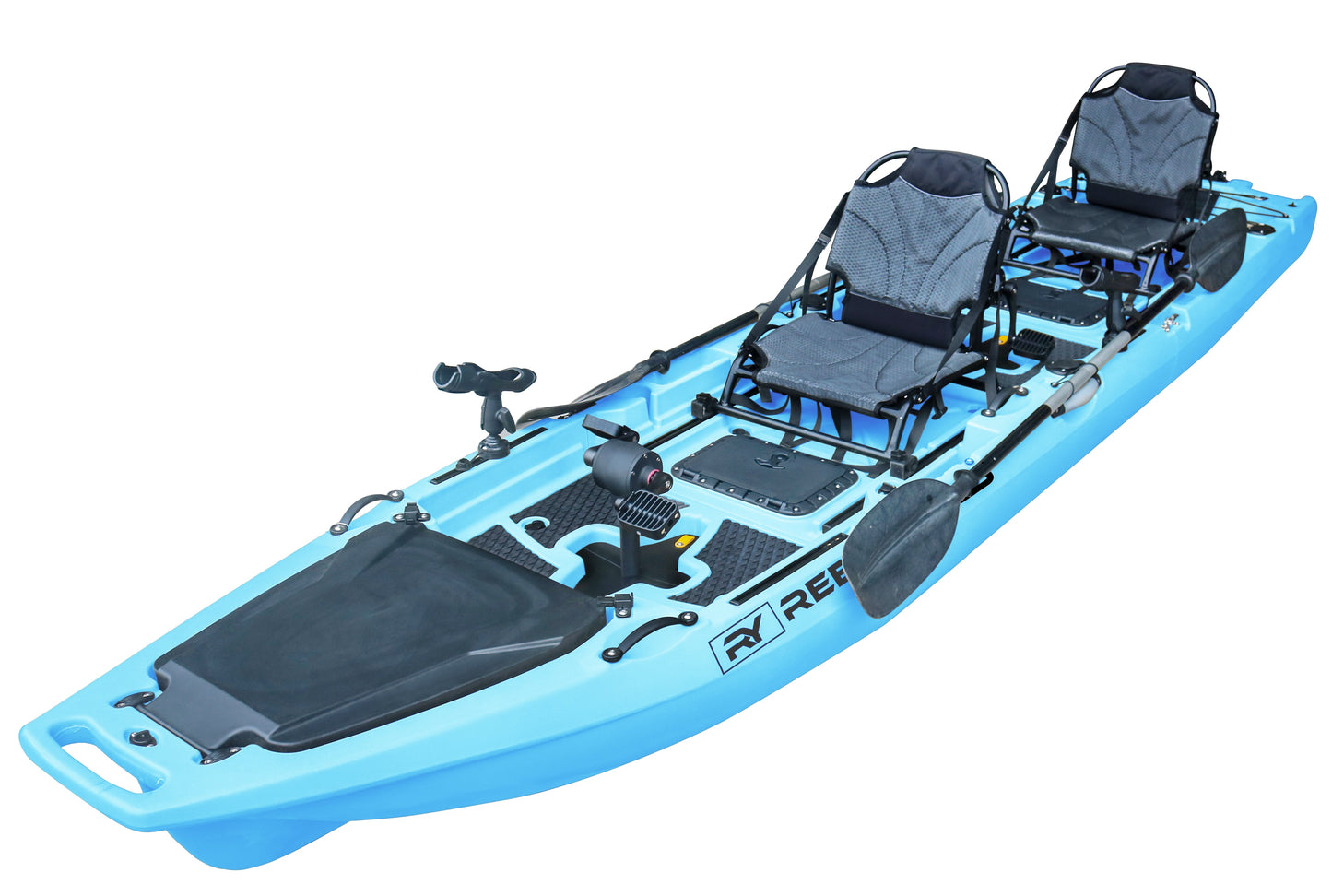 13.8ft Rocket Propeller Drive Tandem & Solo Modular Fishing Kayak | Propeller Drive | 550lbs Capacity | 3 Piece