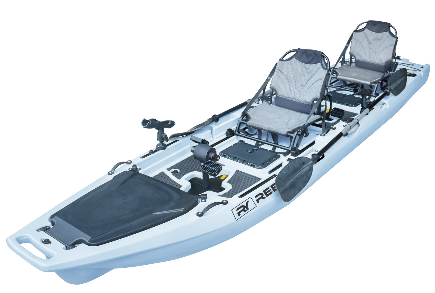 13.8ft Rocket Propeller Drive Tandem & Solo Modular Fishing Kayak | Propeller Drive | 550lbs Capacity | 3 Piece
