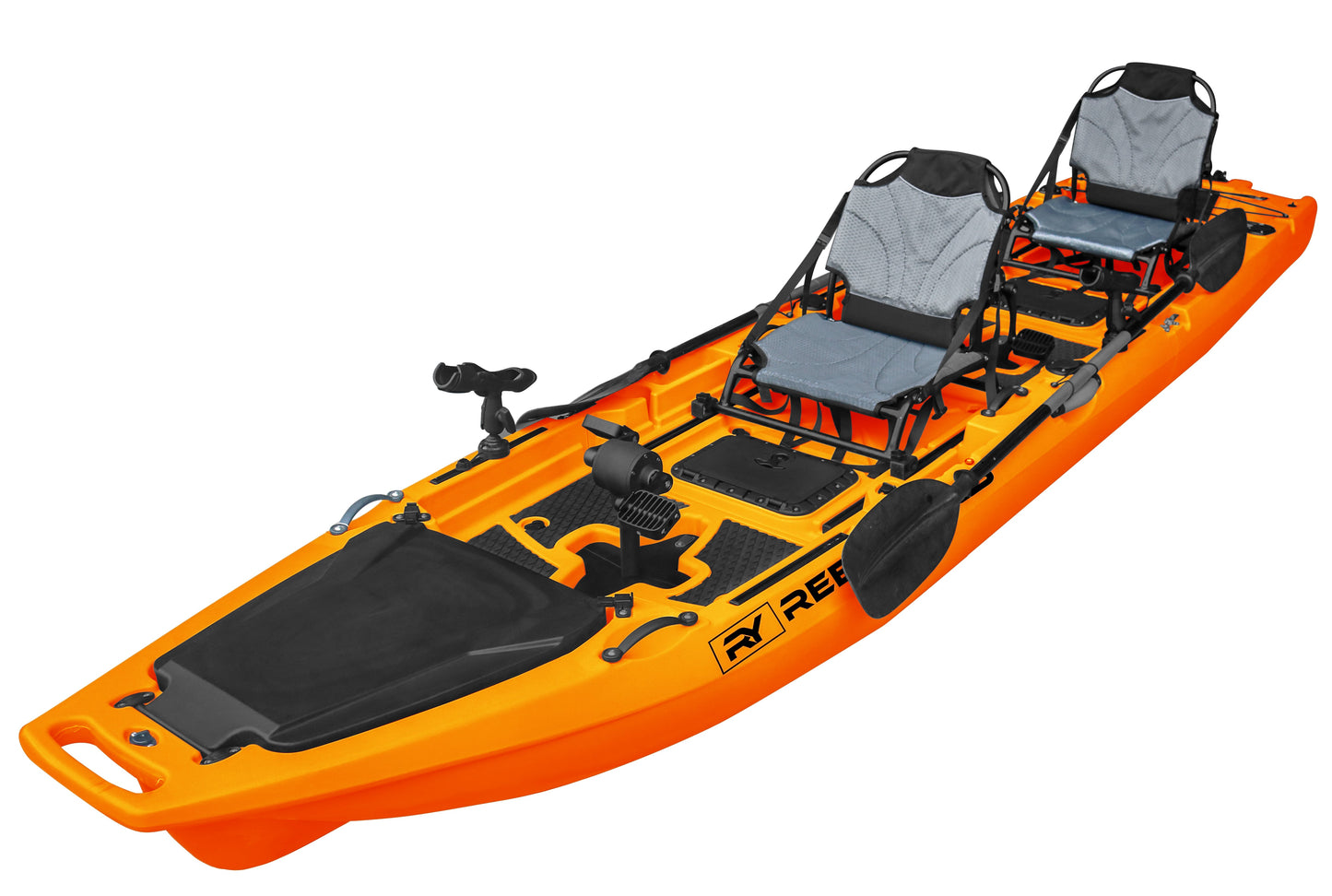 13.8ft Rocket Propeller Drive Tandem & Solo Modular Fishing Kayak | Propeller Drive | 550lbs Capacity | 3 Piece