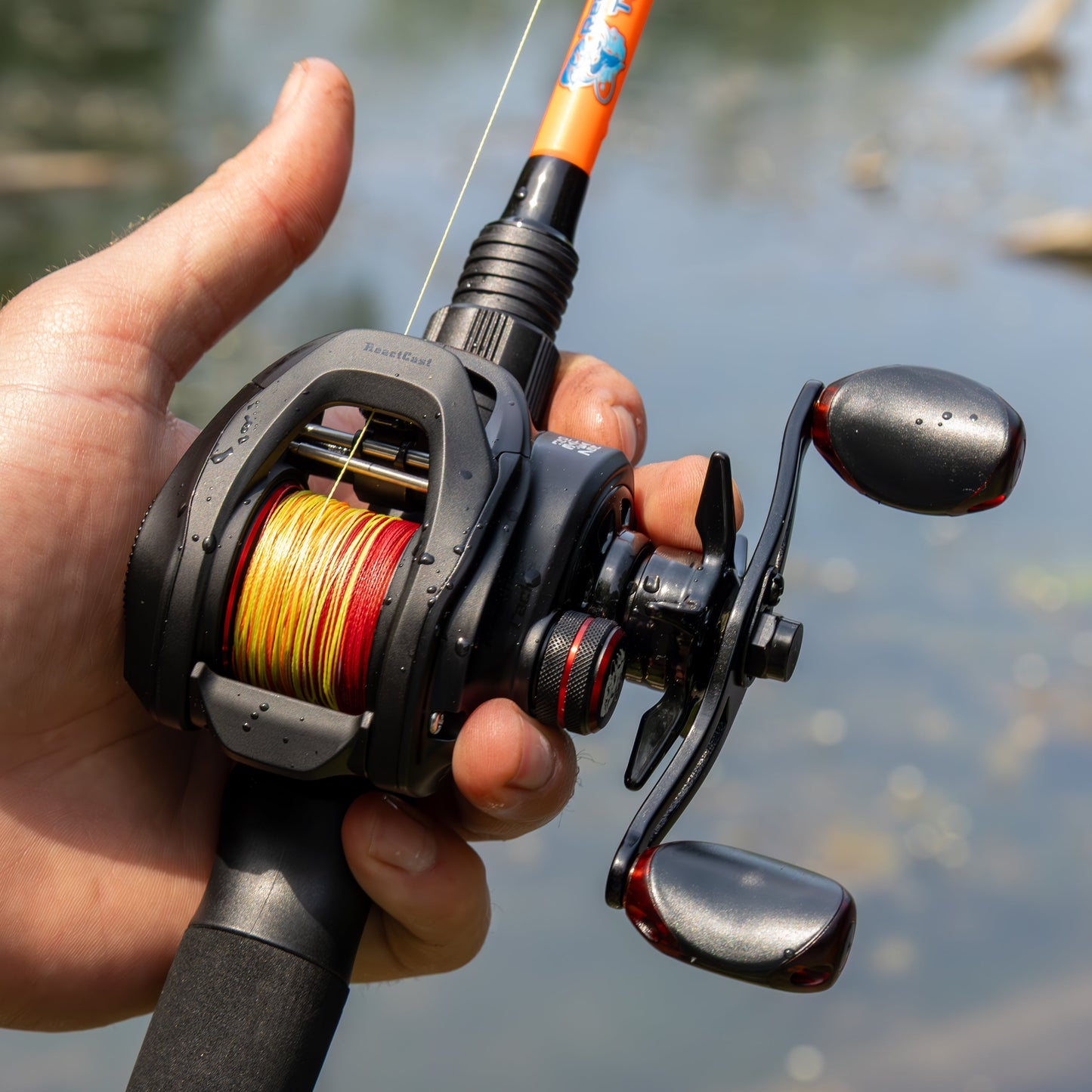 Reaction Tackle Braided Fishing Line - Fire Camo - NEW