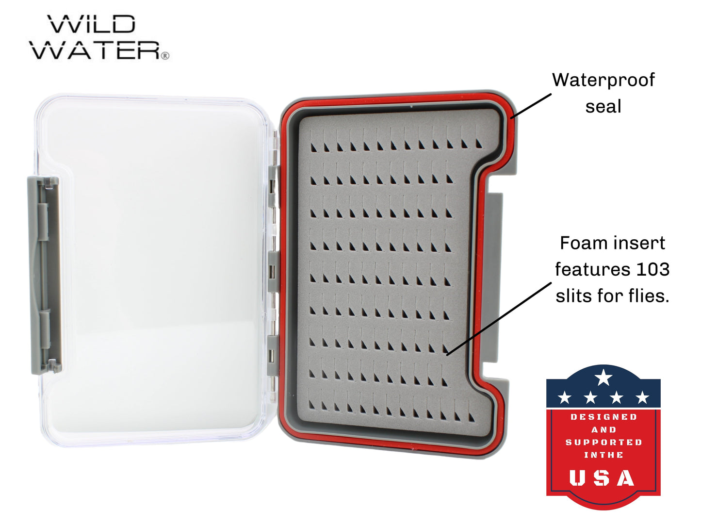 Nymph Fly Assortment, 48 Flies | Low Profile Fly Box | Wild Water Fly Fishing