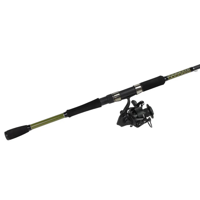 6'6" Medium Heavy Action Spinning Rod and Reel Package, 1 Piece Fiberglass/Graphite Spinning Rod |4000 Spinning Reel | FORTIS