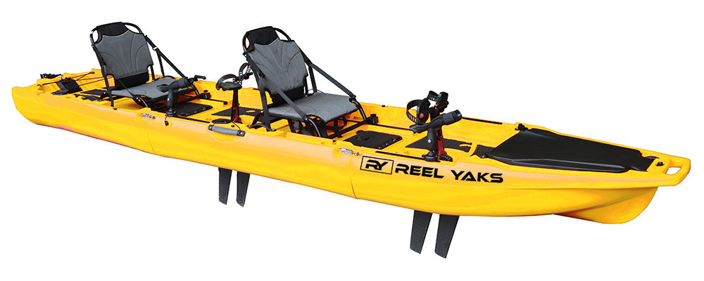 13.8ft Rocket Fin Drive Tandem & Solo Modular Fishing Kayak | Fin Drive | 550lbs Capacity | 3 Piece