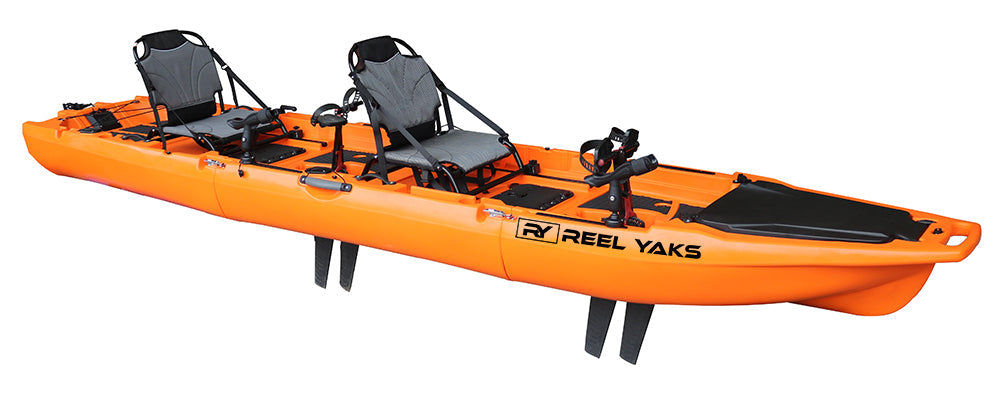 13.8ft Rocket Fin Drive Tandem & Solo Modular Fishing Kayak | Fin Drive | 550lbs Capacity | 3 Piece