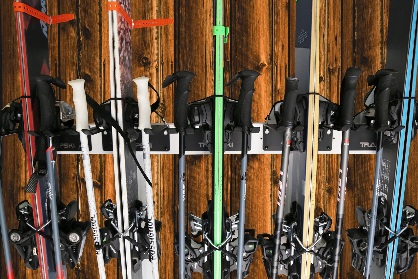 Garage Wall Rack Organizer for Yard Tools, Gear & Equipment, Skis or Snowboard by Bindings