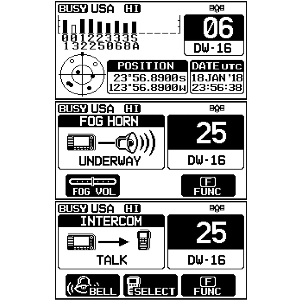 Standard Matrix AIS/GPS Black 25W Fixed Mount VHF NMEA2000