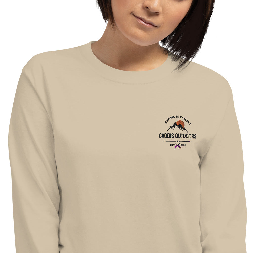 Caddis Long Sleeved T-Shirt - Adventure Awaits - Black Lettering